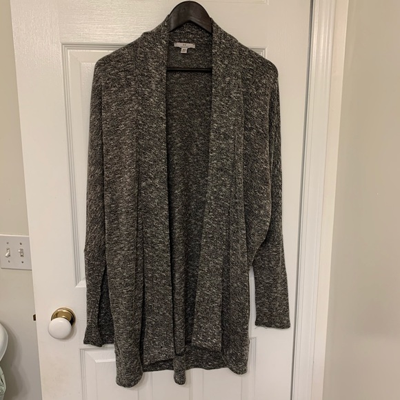 HALSTON Marled Grey Cardigan - Picture 1 of 3